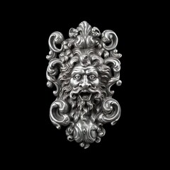 Ferocious demons in silver. Perfect for fantasy, high fantasy, book covers, cards, invitations, games and more.	