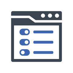 Website setting interface icon