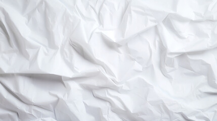 Obraz premium White crumpled paper texture. Blank background with creases. Generative AI