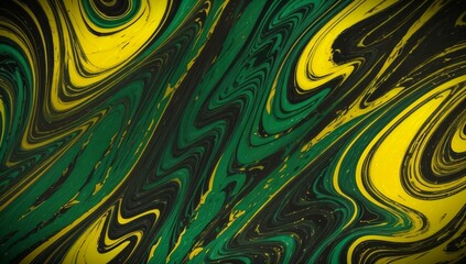 (4K) Abstract Oil Surface texture wallpaper/background, Green, Yellow & Black , AI