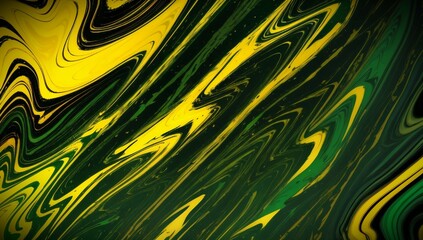 (4K) Abstract Oil Surface texture wallpaper/background, Green, Yellow & Black , AI
