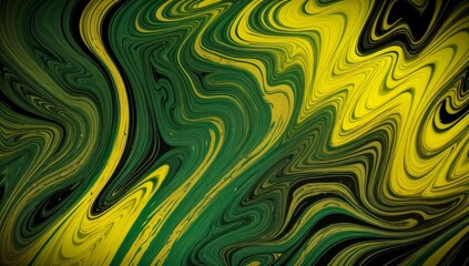 (4K) Abstract Oil Surface texture wallpaper/background, Green, Yellow & Black , AI