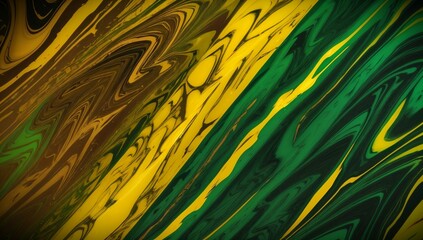 (4K) Abstract Oil Surface texture wallpaper/background, Green, Yellow & Black , AI
