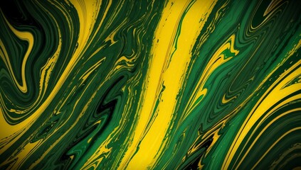 (4K) Abstract Oil Surface texture wallpaper/background, Green, Yellow & Black , AI