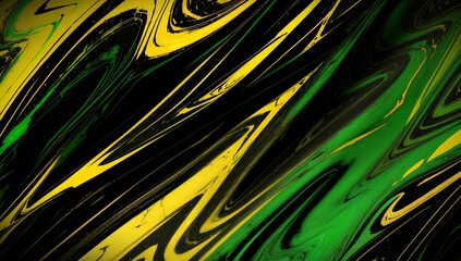 (4K) Abstract Oil Surface texture wallpaper/background, Green, Yellow & Black , AI