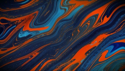 (4K) Abstract Oil Surface texture wallpaper/background, Blue & Red, AI