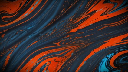(4K) Abstract Oil Surface texture wallpaper/background, Blue & Red, AI