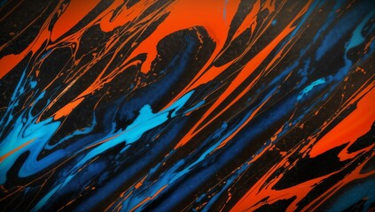 (4K) Abstract Oil Surface texture wallpaper/background, Blue & Red, AI