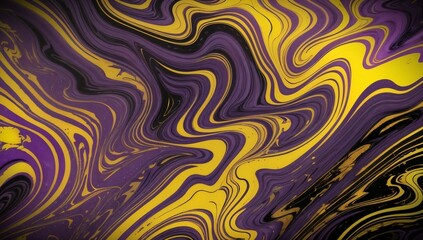 (4K) Abstract Oil Surface texture wallpaper/background, Purple & Yellow, AI