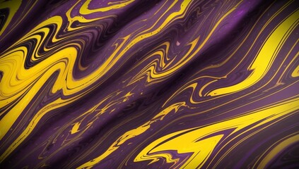 Obraz premium (4K) Abstract Oil Surface texture wallpaper/background, Purple & Yellow, AI