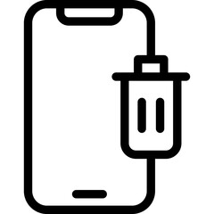 Trash bin flat icon vector illustration