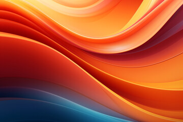 Abstract colorful gradient wave background in blue, orange and red colors for design concept. Retro futurism background.