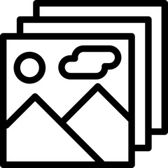 Pictures flat icon vector illustration