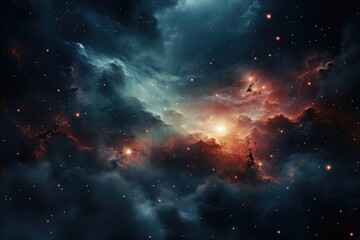 Fototapeta premium Space or Galaxy colourful background. Generative AI