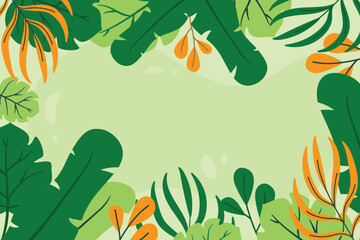 world environment day banner with leaf plant on green background vector design