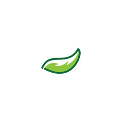 Obraz premium minimal leaf logo illustration