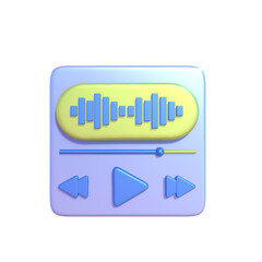 3D Music Player Icon
