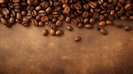 coffee beans background, roasted robusta arabica, ai generated