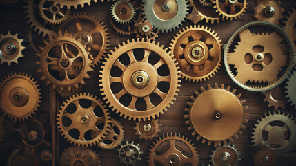 Vintage gears background