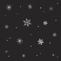 Fototapeta na wymiar snow crystals - scheekristalle pattern watercolor
