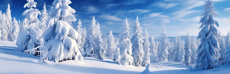 Fototapeta na wymiar Winter beatifull landscape with snow