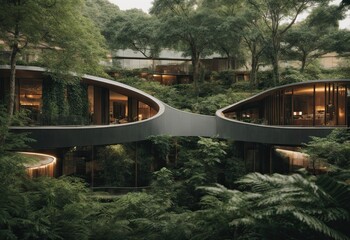 Biophilic organic architecture design hotel 