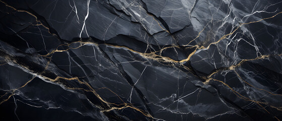 Elegant black marble texture background with intricate patterns
