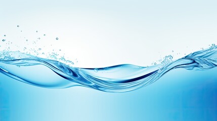 Water movements background, blue wavy liquid splash, ai generated