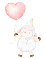 cute sheep birthday cartoon