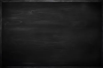 Foto op Plexiglas black Chalkboard background, Chalk black board, Texture of chalk rubbed out on blackboard, Back to School concept. old black board © Planetz