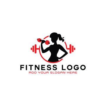gym fitness logo design vector
