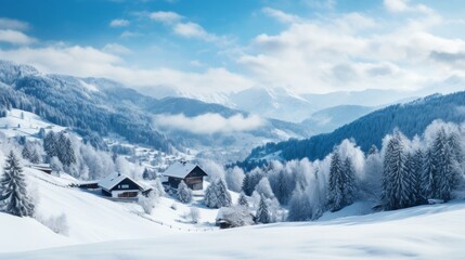 Fototapeta na wymiar Stunning winter landscape.