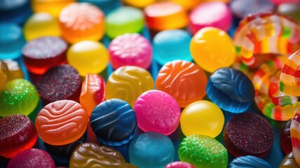 Fototapeta na wymiar colorful assortment of gummy candies