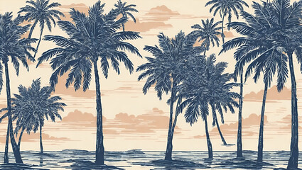 palm trees on the beach