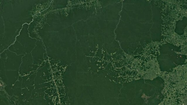 Time lapse development infrastructure near Teles Pires River from satellite between 1984 and 2018. Data: NASA