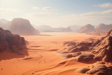 Fototapeta na wymiar wadi rum desert country, Generative AI