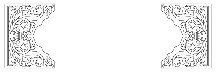 Luxury festive Chinese oriental traditional culture premium classical decoration red gold line art design vector illustration. Covers, greeting cards, logos, packaging, posters, backgrounds -Greeting 