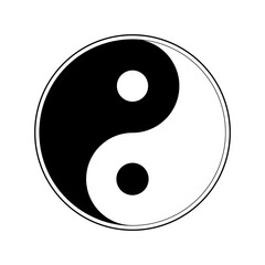 Yin and yang isolated symbol