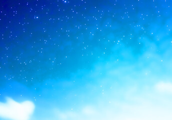 Obraz premium 澄んだ美しい星空 クリスマスナイト