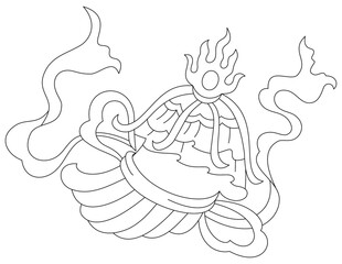 Luxury festive Chinese oriental traditional culture premium classical decoration red gold line art design vector illustration. Covers, greeting cards, logos, packaging, posters, backgrounds -Greeting 