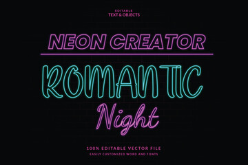 vector editable neon glowing light effects premium design, colorful neon shiny effect for background fonts and symbols.