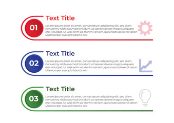 3 steps business infographic flowchart template for marketing vector