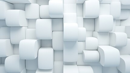 3d render abstract white geometric background