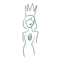 narcissistic personality disorder vector sketch simple doodle hand drawn line illustration isolated abstract sign symbol clip art