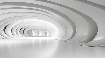 Beautiful abstract architecture background 3d white