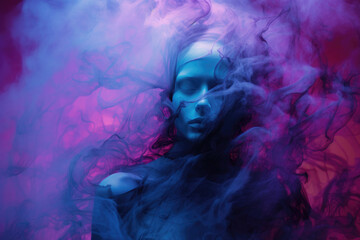Background with the intensity, energy and beauty of the fuchsia blue color