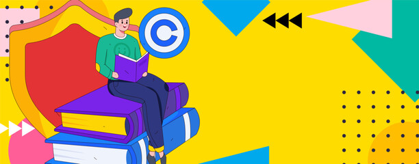 Education learning people flat vector concept hand drawn illustration
