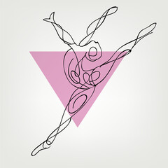 Gymnastics, linear illustration
