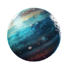 Neptune planet on transparent background