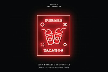 vector editable neon glowing light effects premium design, colorful neon shiny effect for background fonts and symbols.